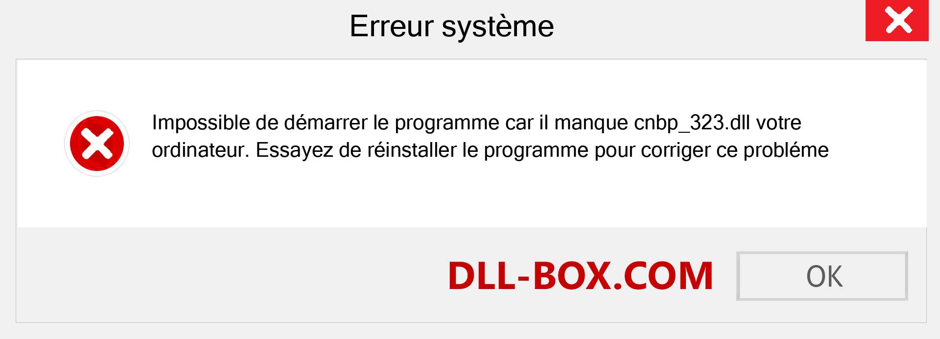 Le fichier cnbp_323.dll est manquant ?. Télécharger pour Windows 7, 8, 10 - Correction de l'erreur manquante cnbp_323 dll sur Windows, photos, images